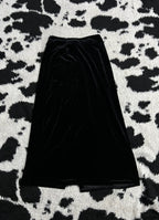 Long Black Velvet Skirt