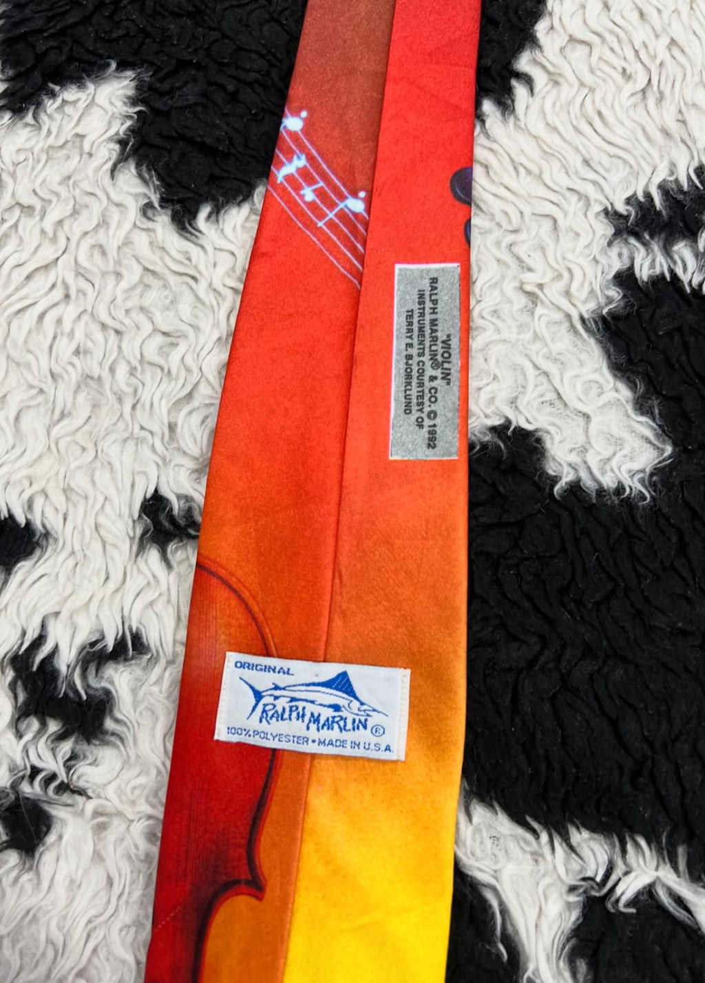 Vintage 1992 Ralph Marlin "Violin" Tie