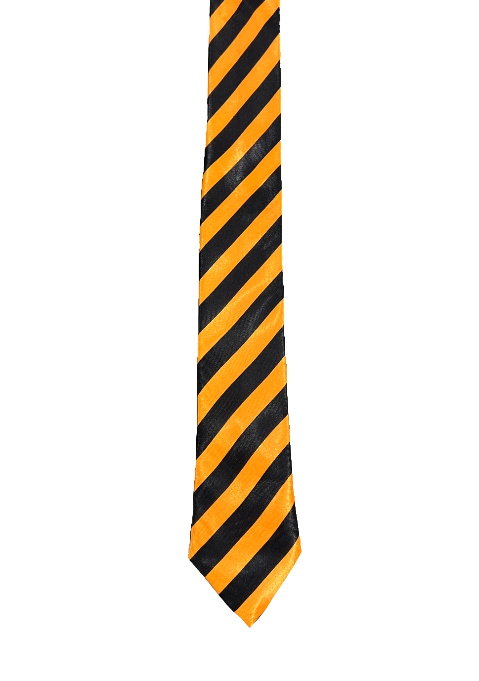 Orange & Black Striped Narrow Tie