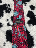 Bogota Abstract Art Red Tie