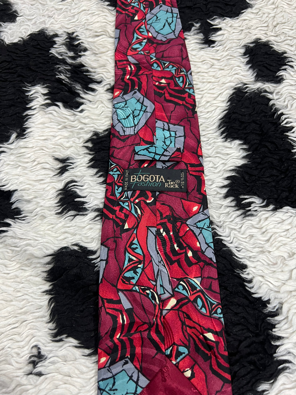 Bogota Abstract Art Red Tie