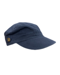 Dark Blue Buttoned Cap