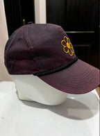Brown Floral Cap