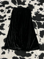 Long Velvet Black Skirt