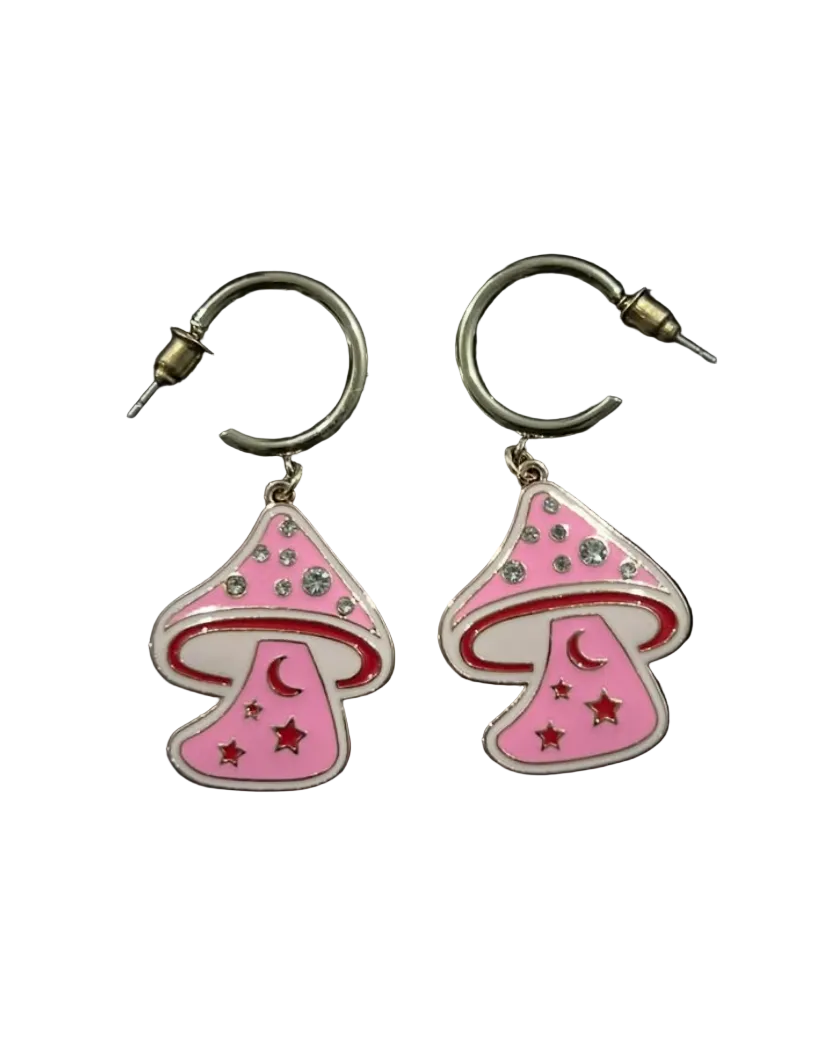 Whimsical Mushroom Earrings
