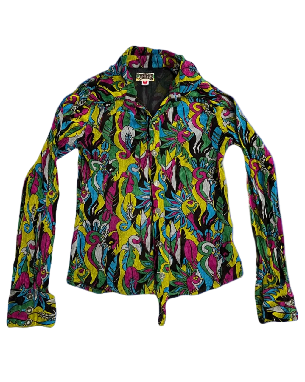70s Coded Peacock Buttonup