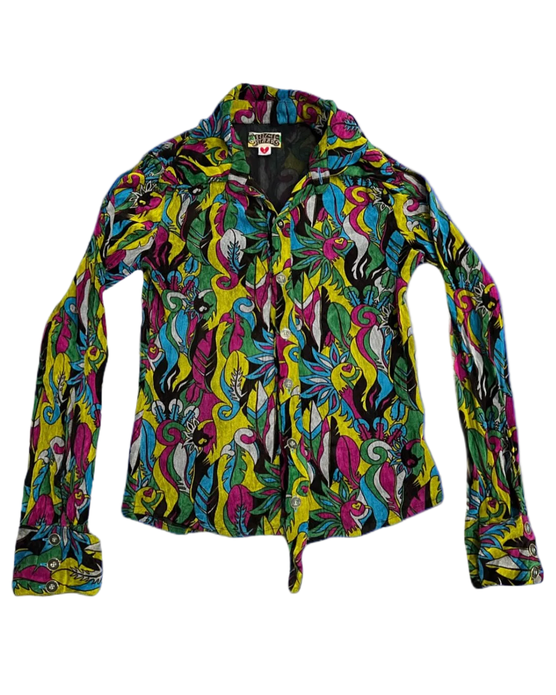 70s Coded Peacock Buttonup
