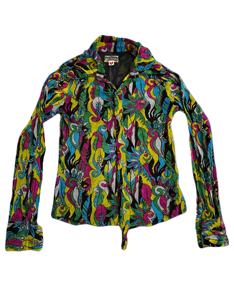 70s Coded Peacock Buttonup