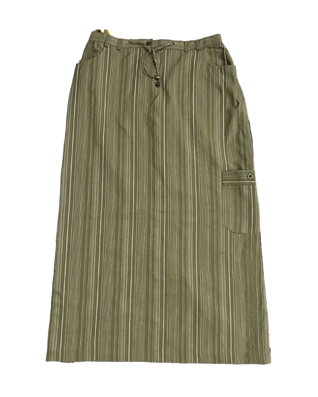 Striped Cargo Long Skirt