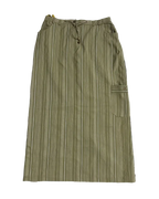 Striped Cargo Long Skirt