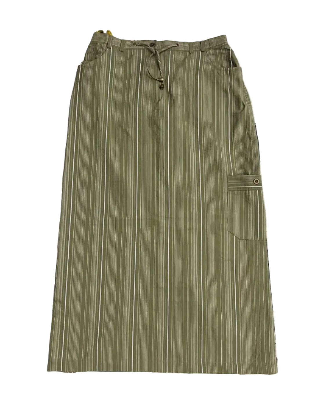 Striped Cargo Long Skirt