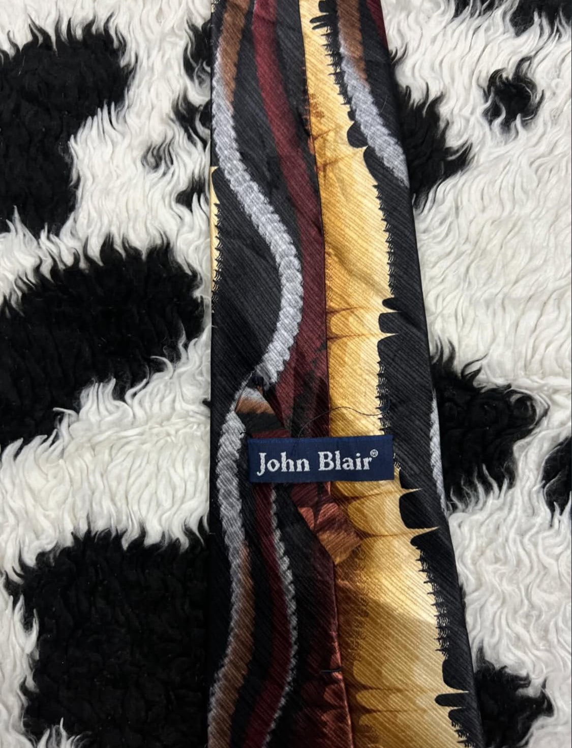 John Blair Brown Abstract Tie
