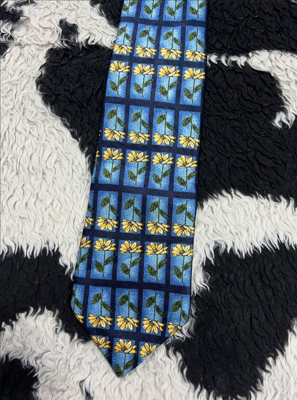 Blue & Yellow Floral Tie