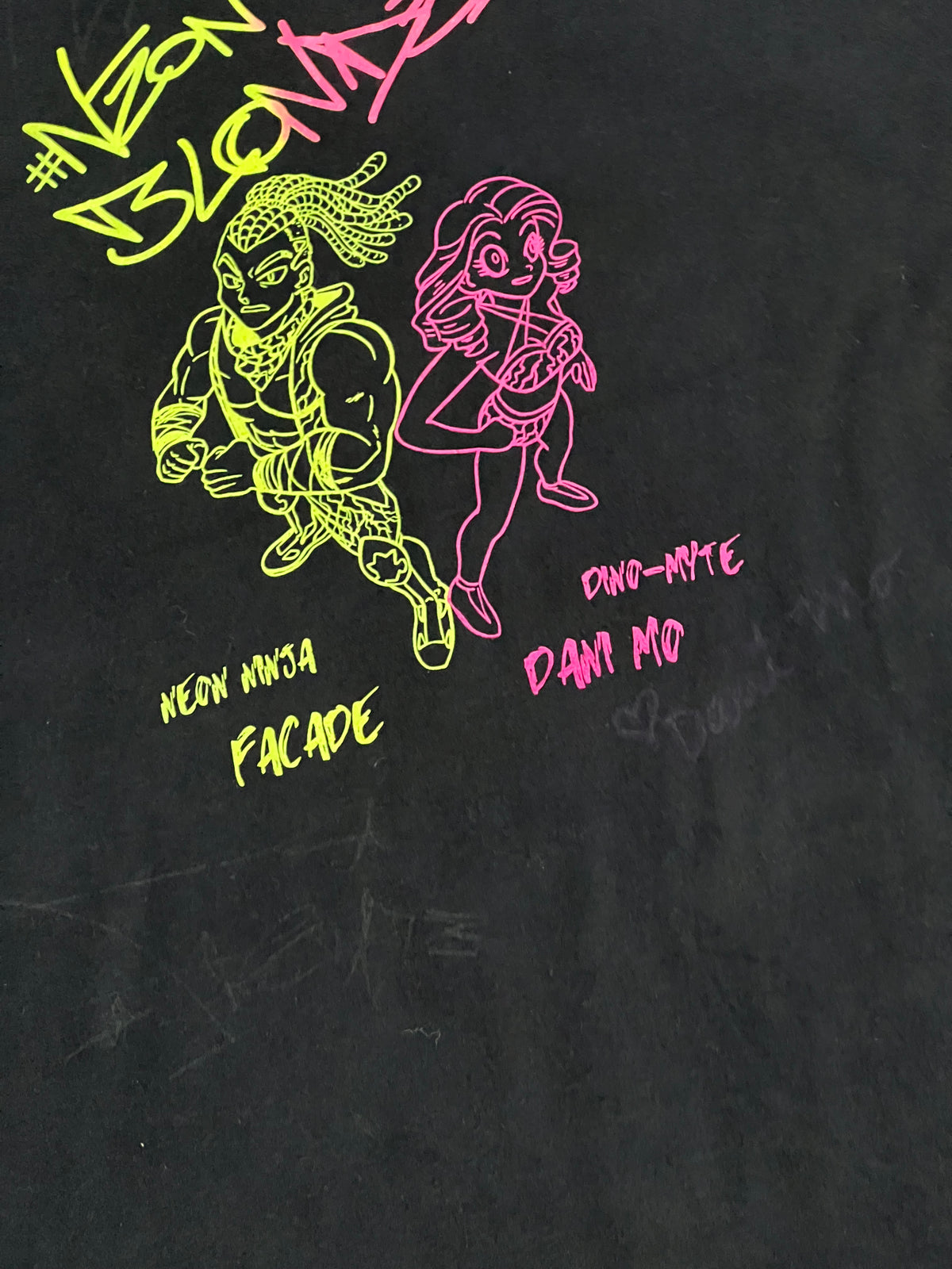 Wrestling Neon Blondes Tee (Extra Large)