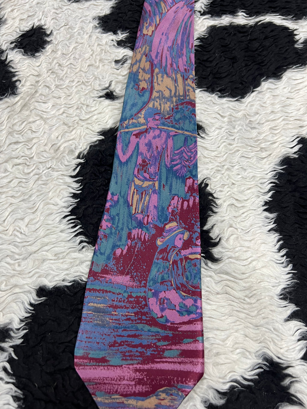 Alessandro Man in River Boat Art Tie