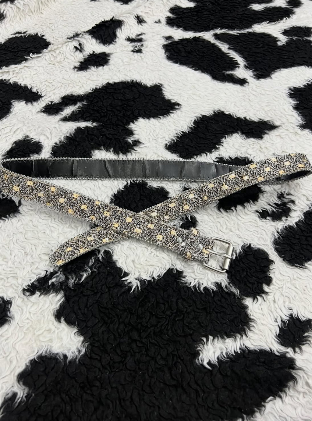 Narrow Laced Sparkle Belt