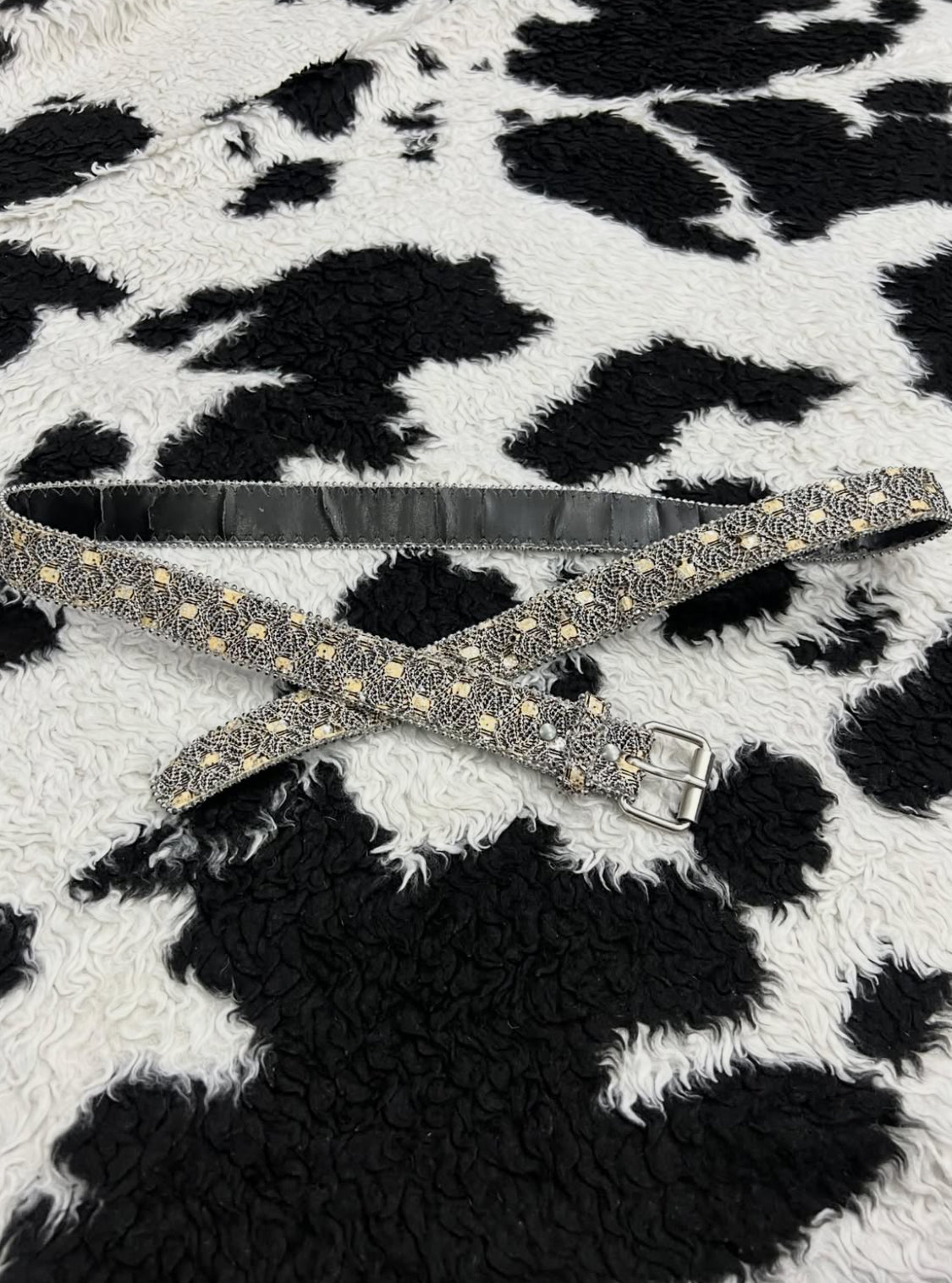 Narrow Laced Sparkle Belt