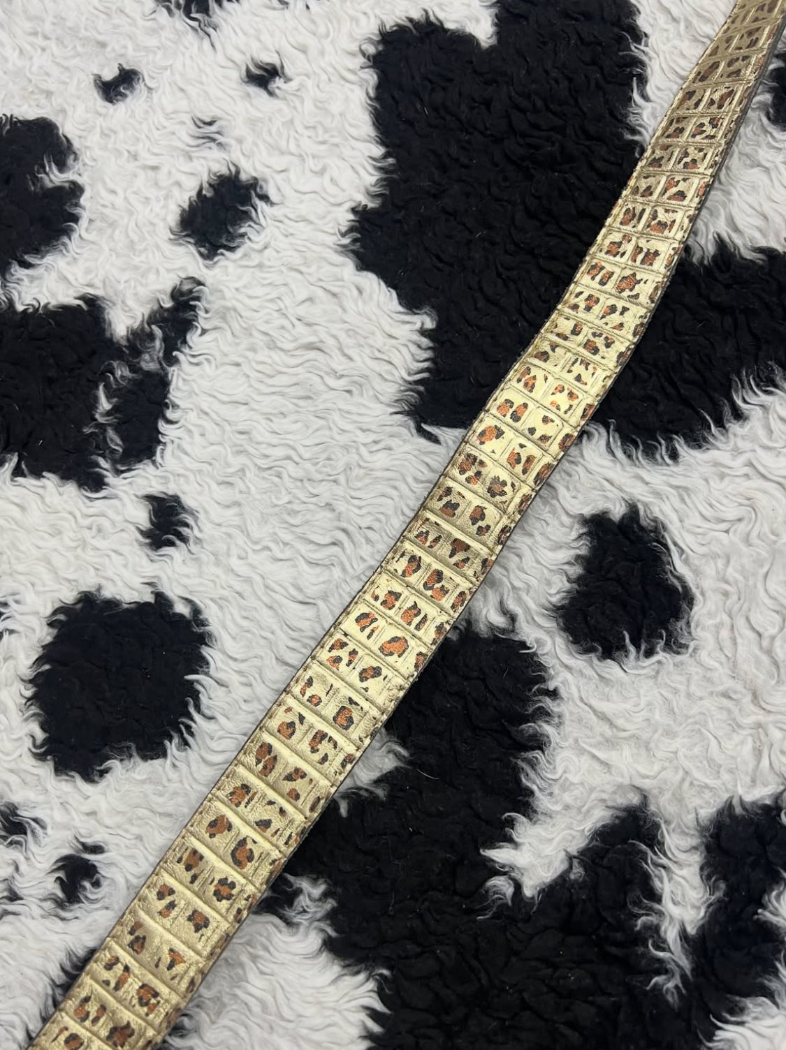 Golden Cheetah Print Belt