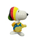 Vintage 1999 Jamaica Snoopy in Rasta hat and Guitar Figurine