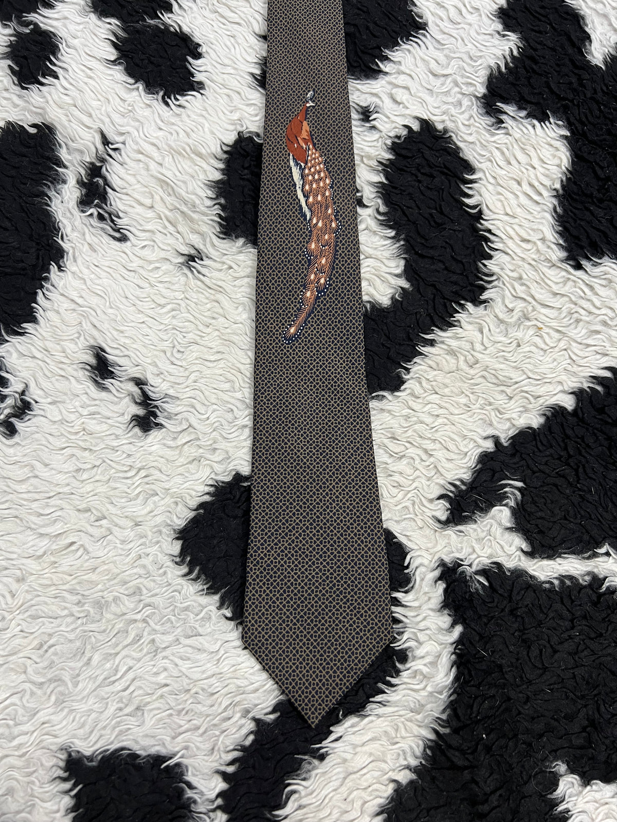Peacock Narrow Graphic Tie