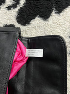 Black Leather Clutch