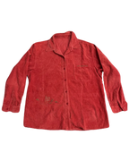 Corduroy Orange Embroidered Buttonup