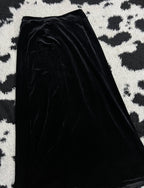 Long Black Velvet Skirt