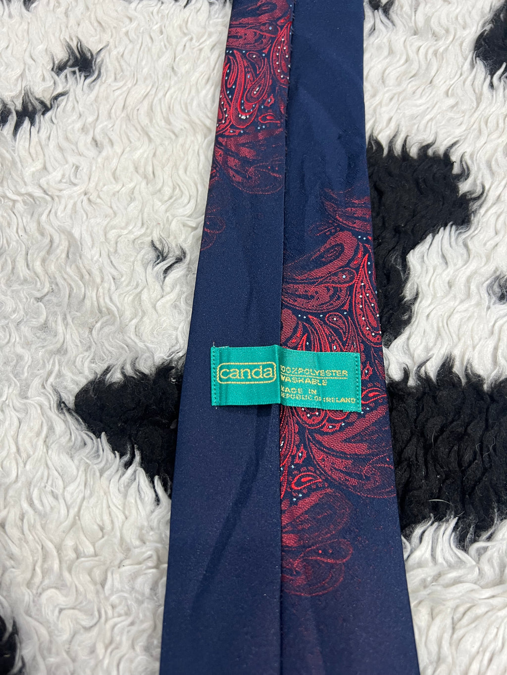 Canda Blue & Red Pailsey Narrow Tie