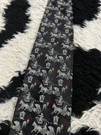 Carriage Embroidered Narrow Tie