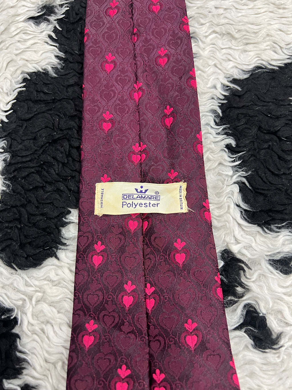 Delaware Hearts Embroidered Tie