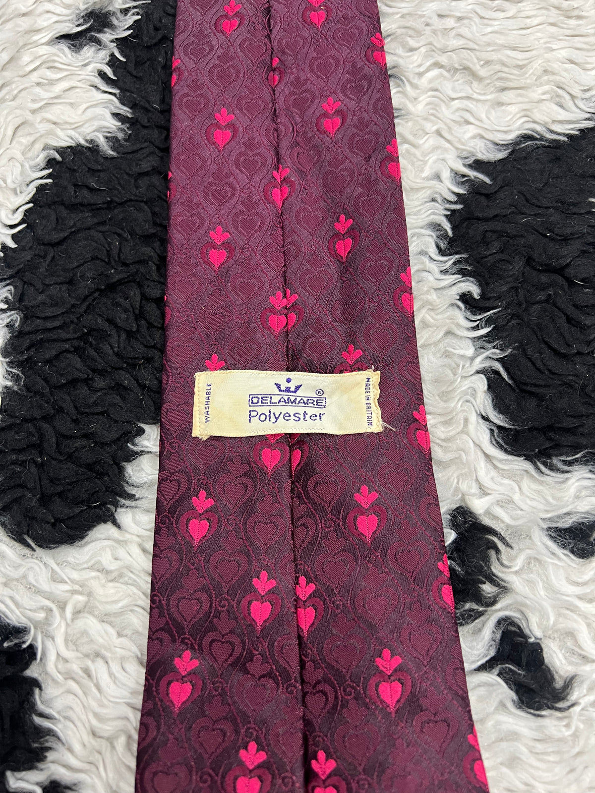 Delaware Hearts Embroidered Tie