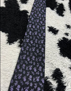 Black & Purple Floral Tie