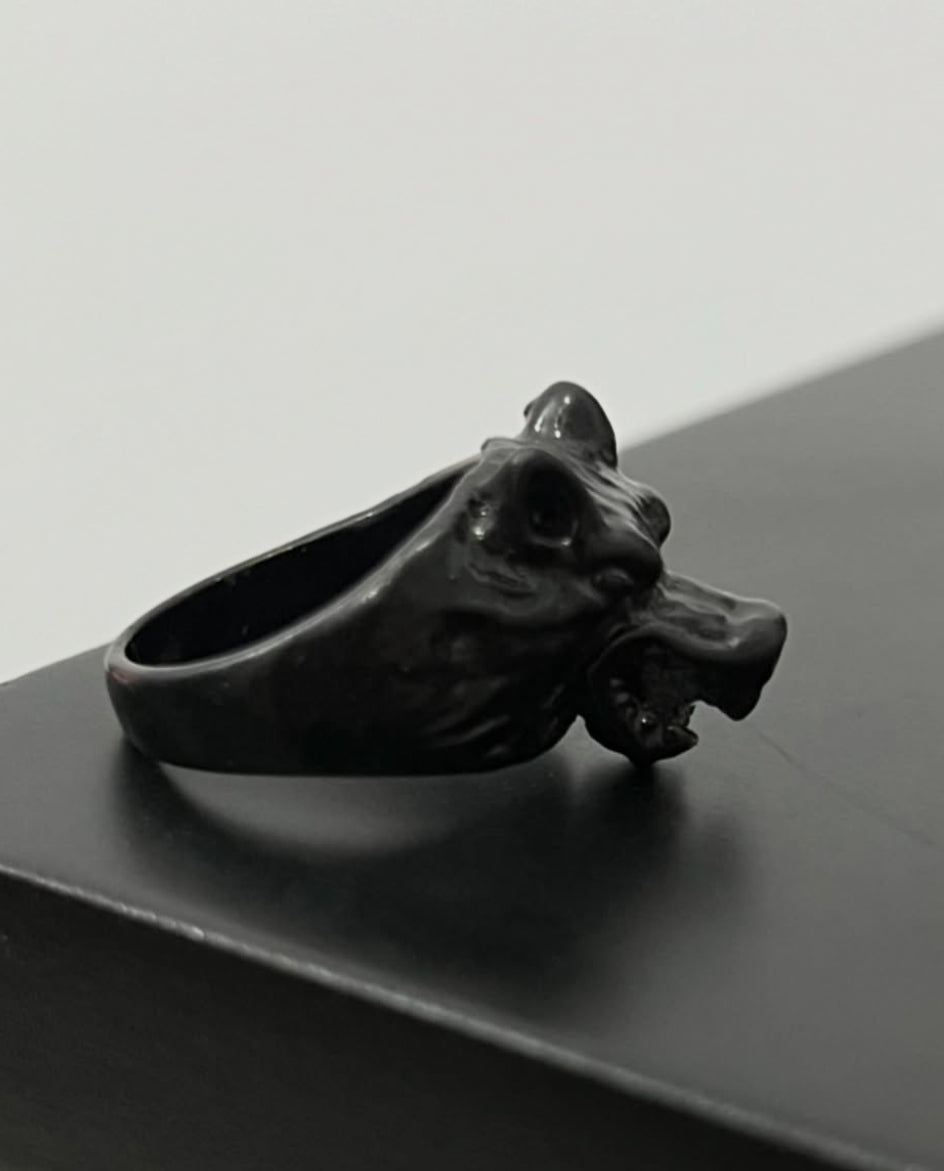 Black Wolf Ring