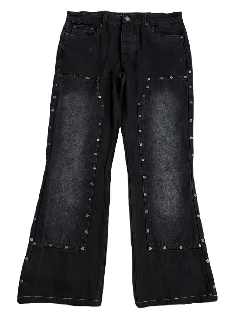 Black Studded Denims (Waist 34)