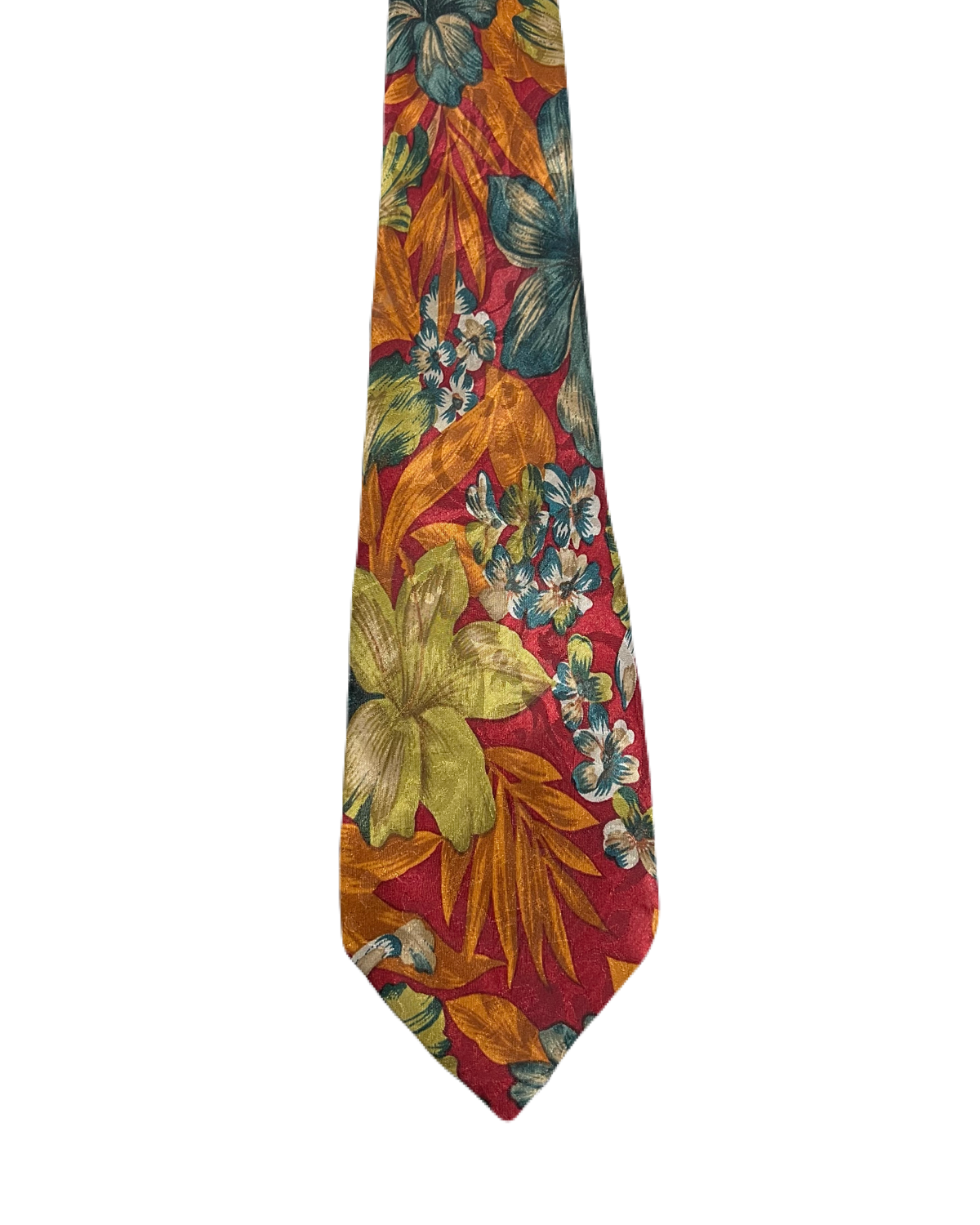 New World Red Floral Tie