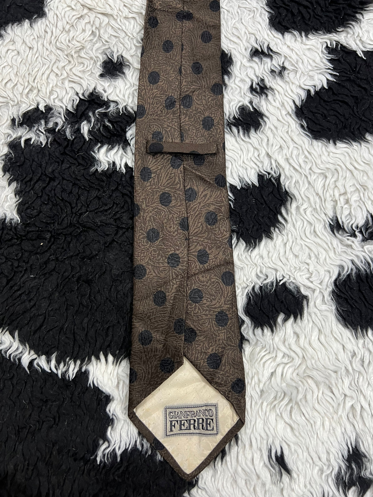 Brown & Black Dotted Tie