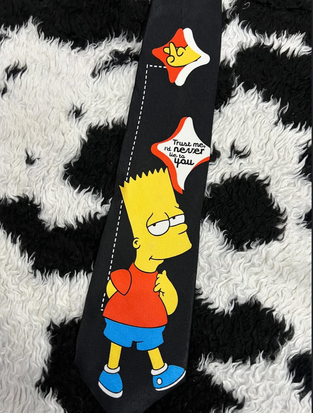 Vintage 1998 Bart Simpson "I'd Never Lie" Tie