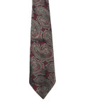 Hornes Fully Embroidered Red Paisley Tie