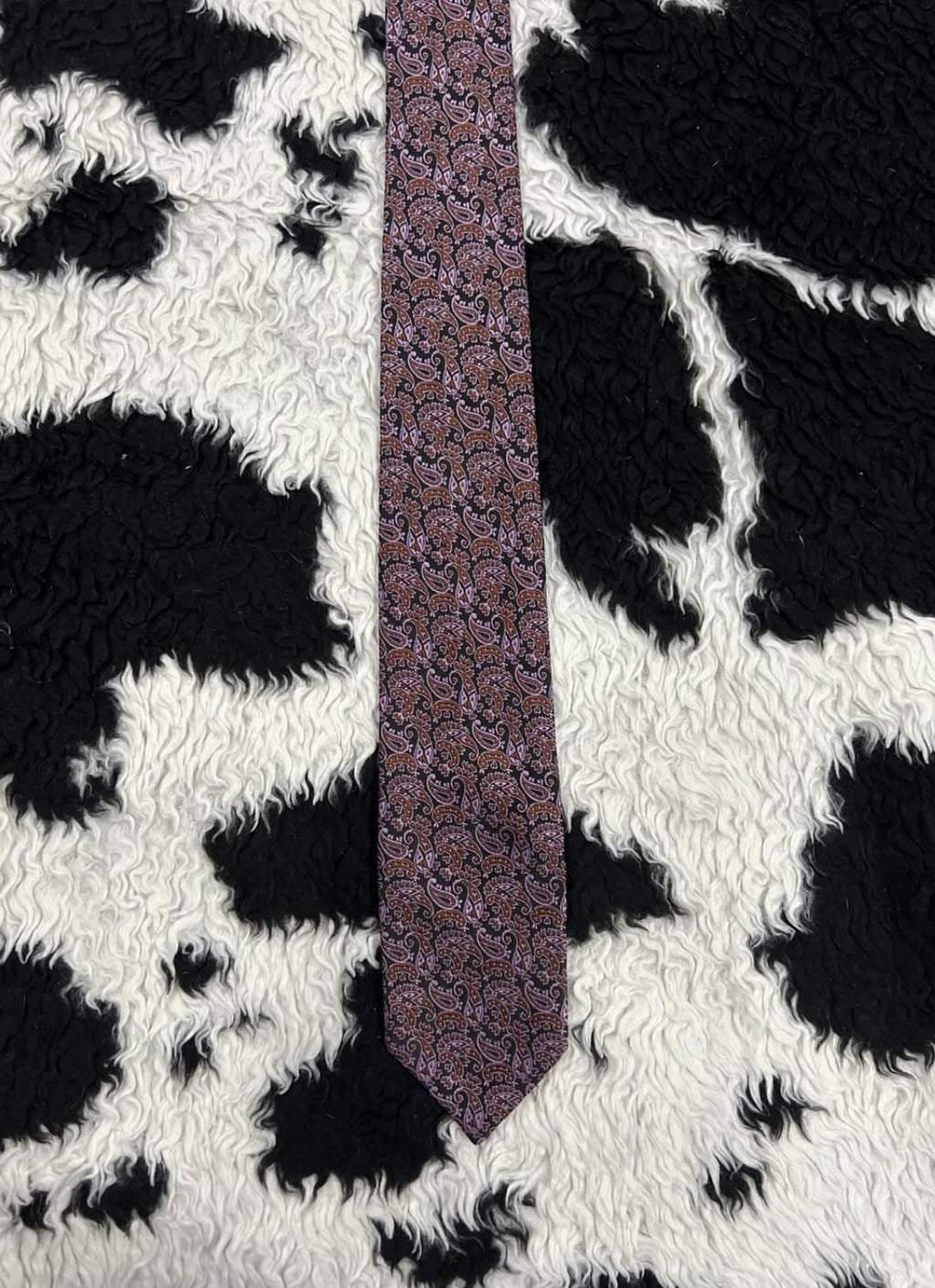 Pink & Blue Paisley Tie