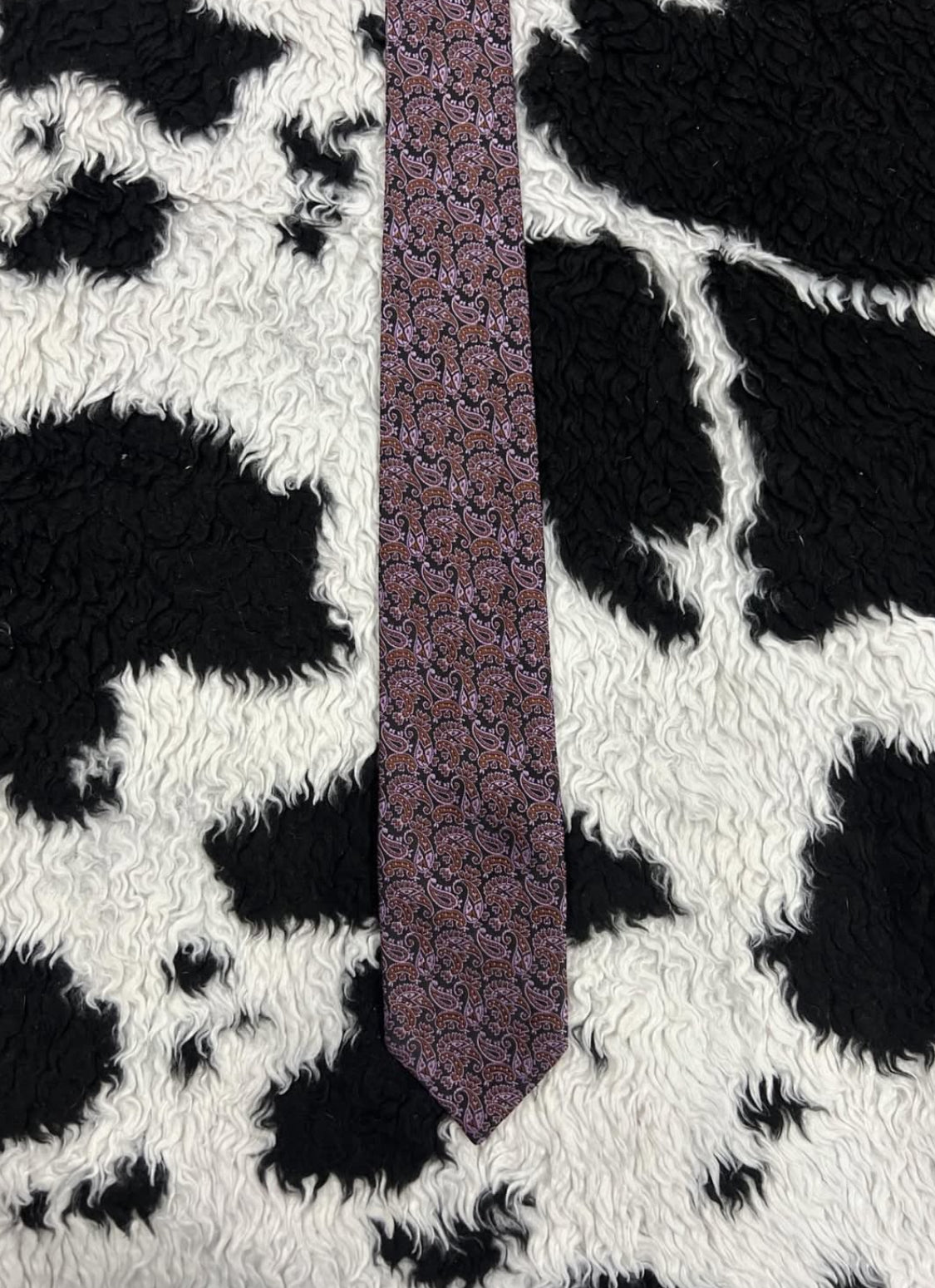Pink & Blue Paisley Tie