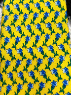 Yellow Blue Floral Tie