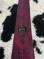Luxury Paisley Plum & Black Paisley Embroidered Tie