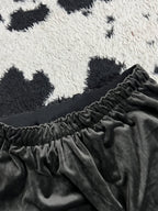 Grey-ish Brown Long Velvet Skirt