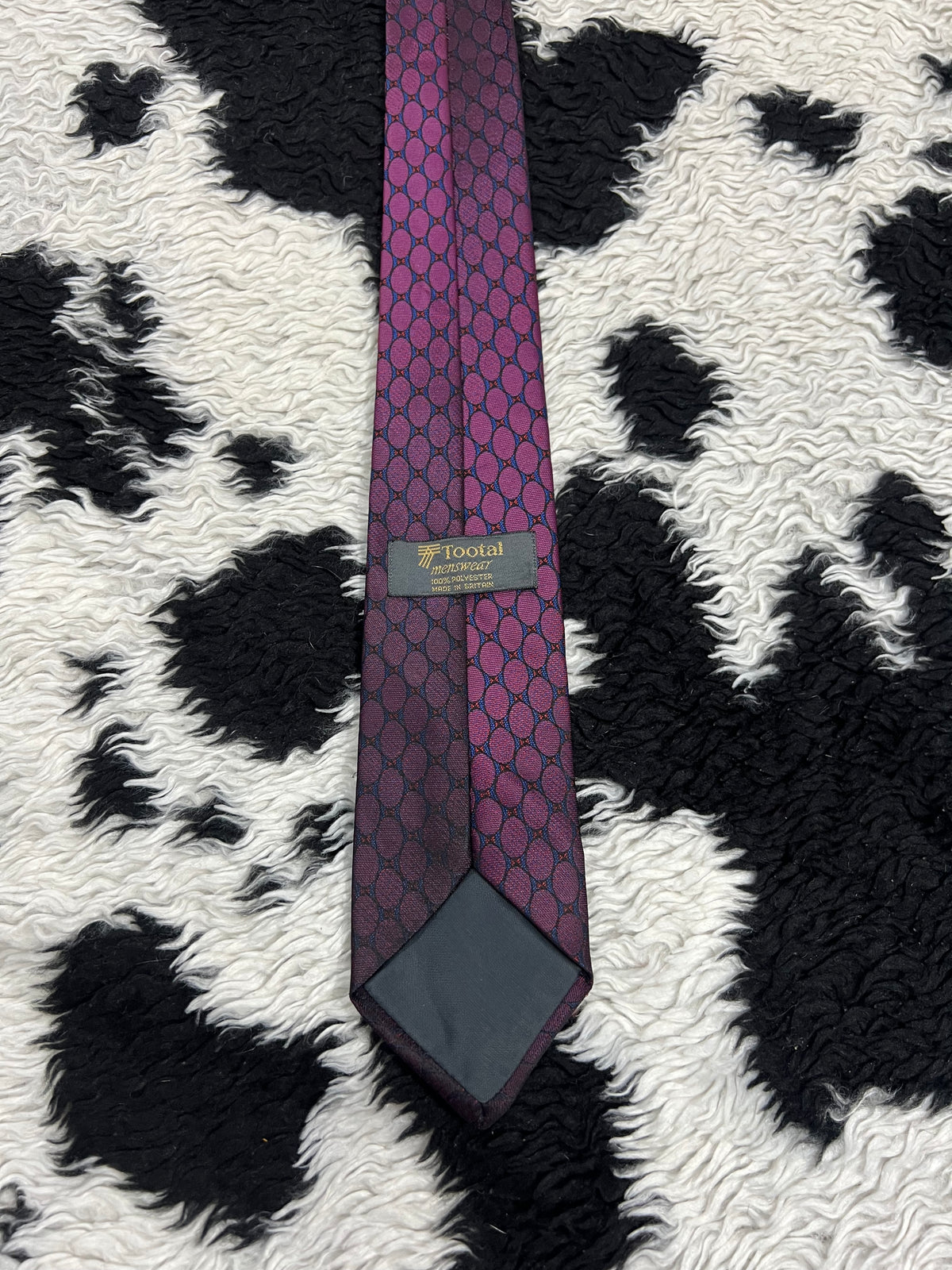 Double-Shaded Embroidered Purple Narrow Tie