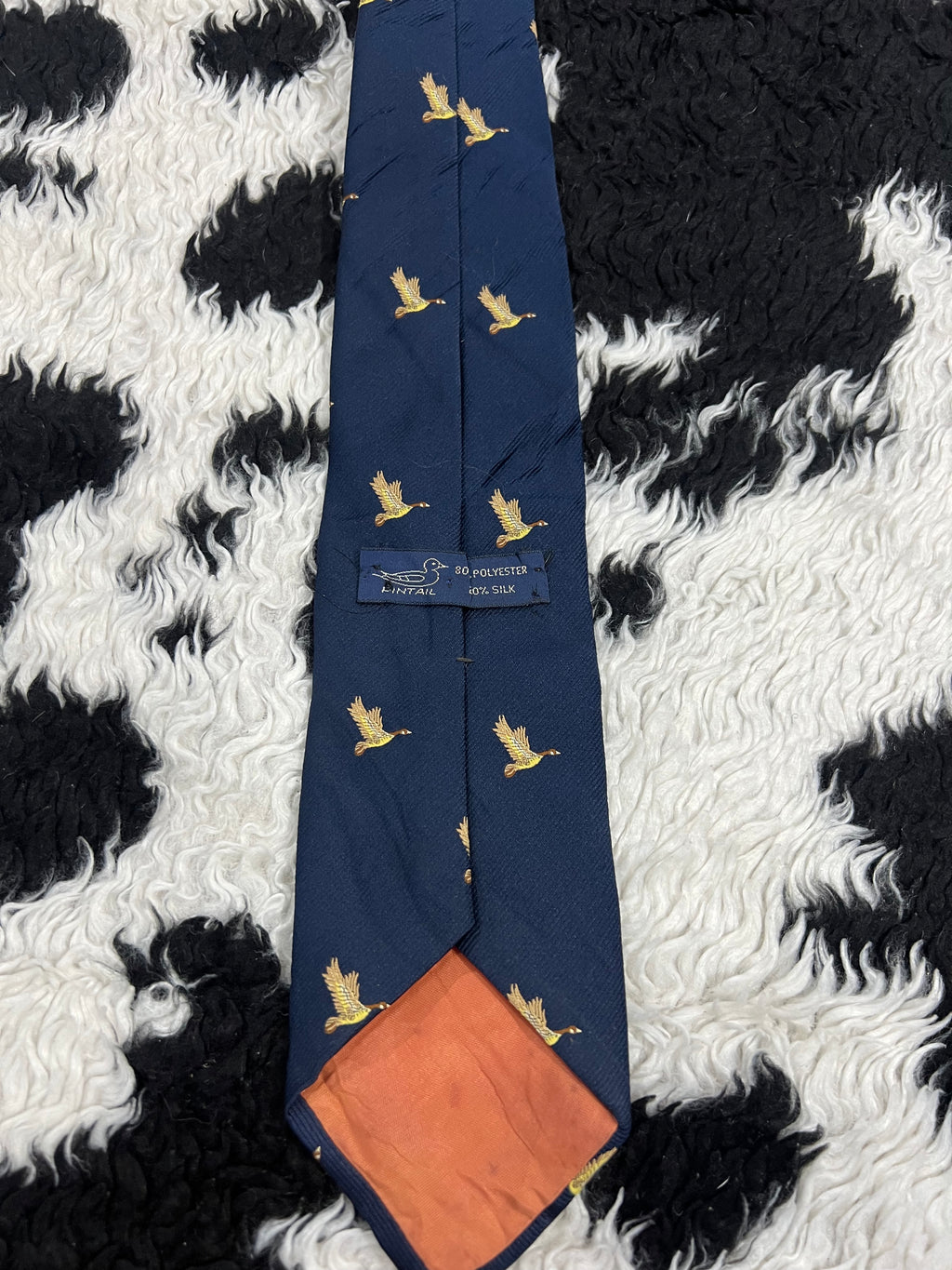 Flying Mallards Embroidered Tie
