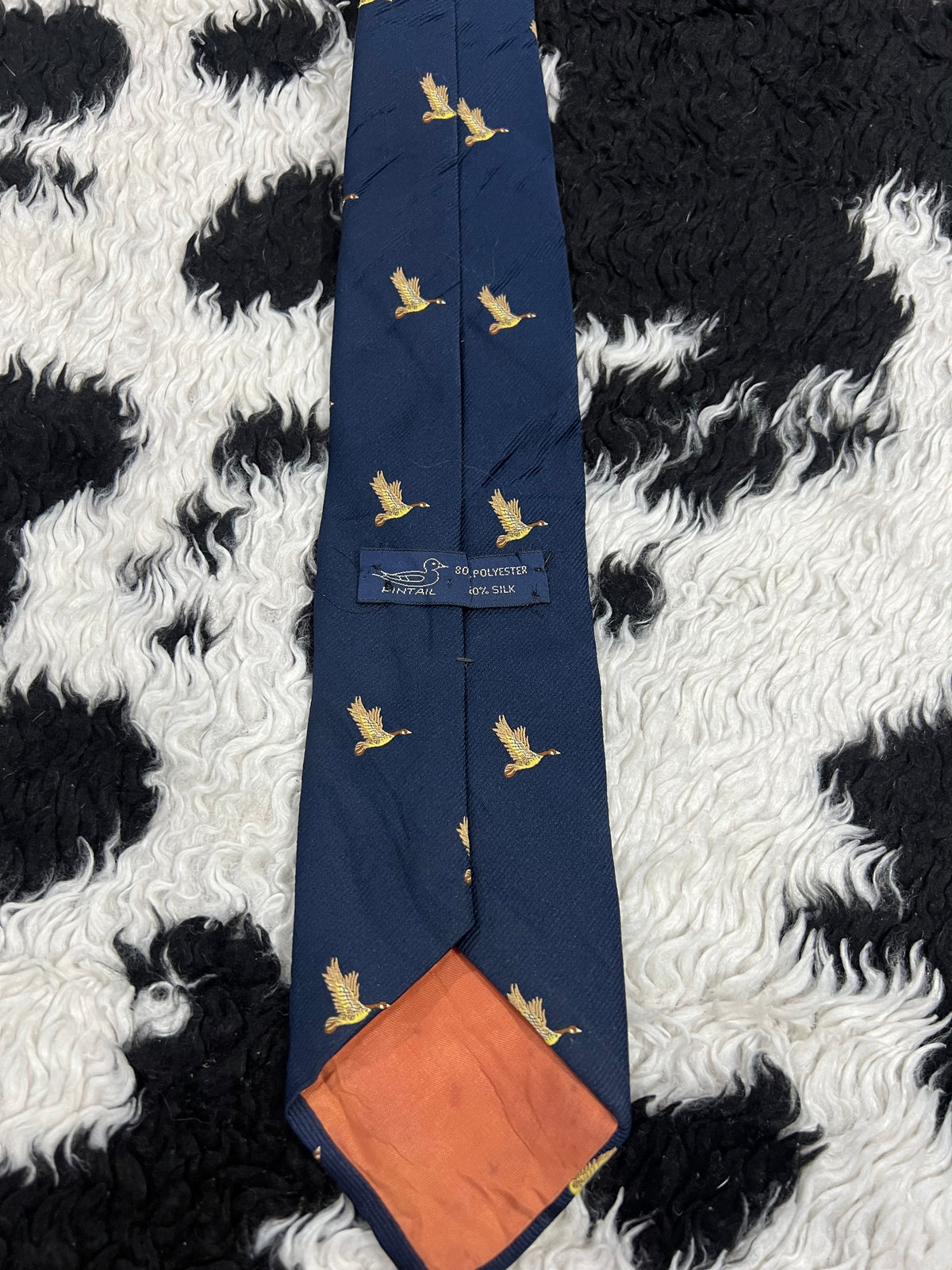 Flying Mallards Embroidered Tie