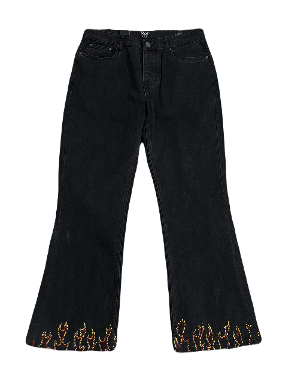 Fire Embroidered Pants (Tagged) (Waist 34)