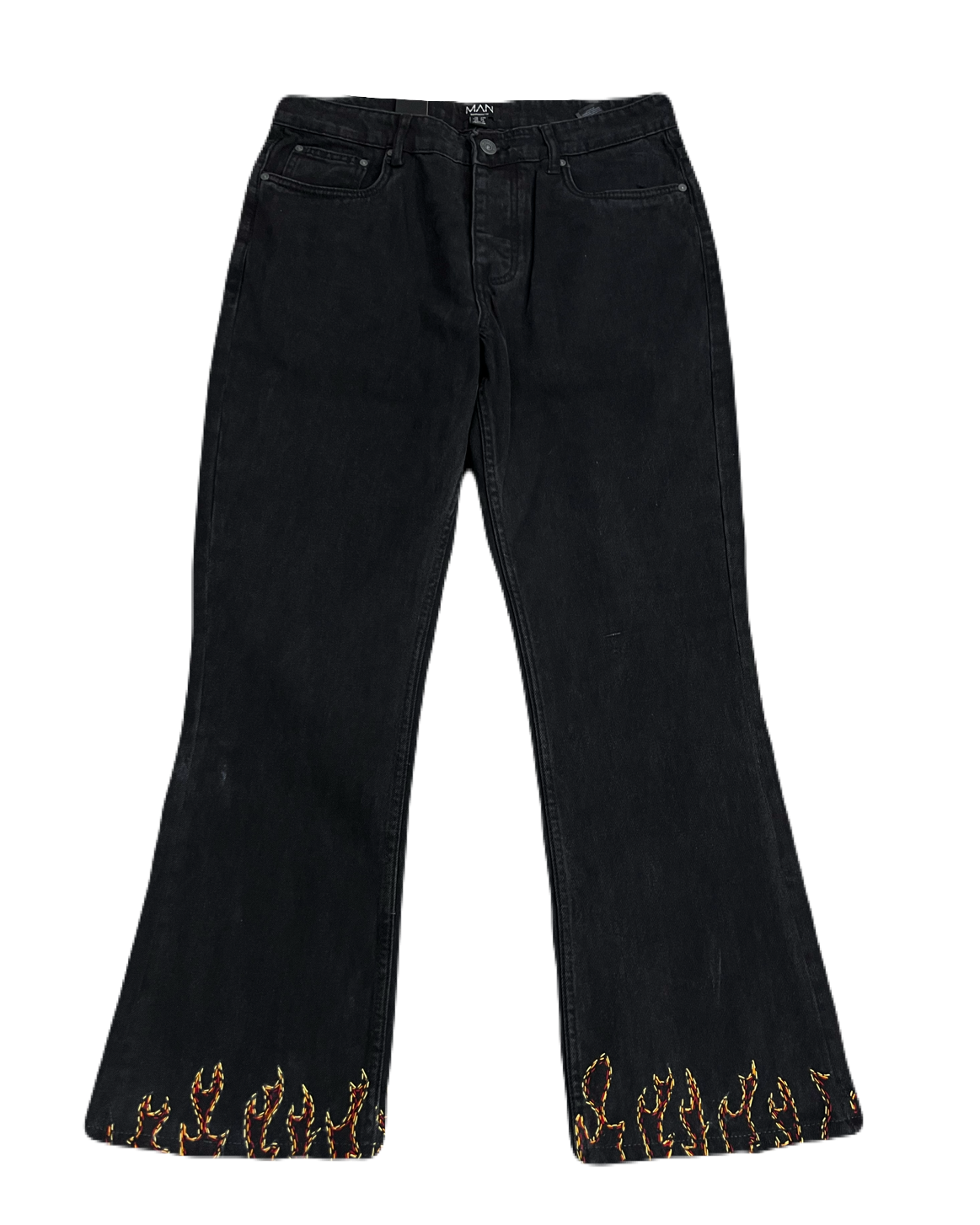 Fire Embroidered Pants (Tagged) (Waist 34)