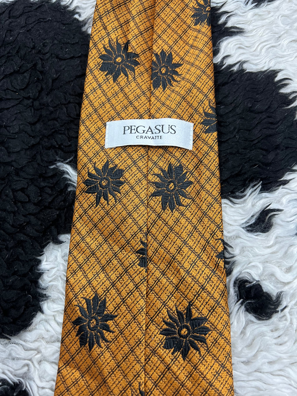 Pegasus Orange Floral Tie
