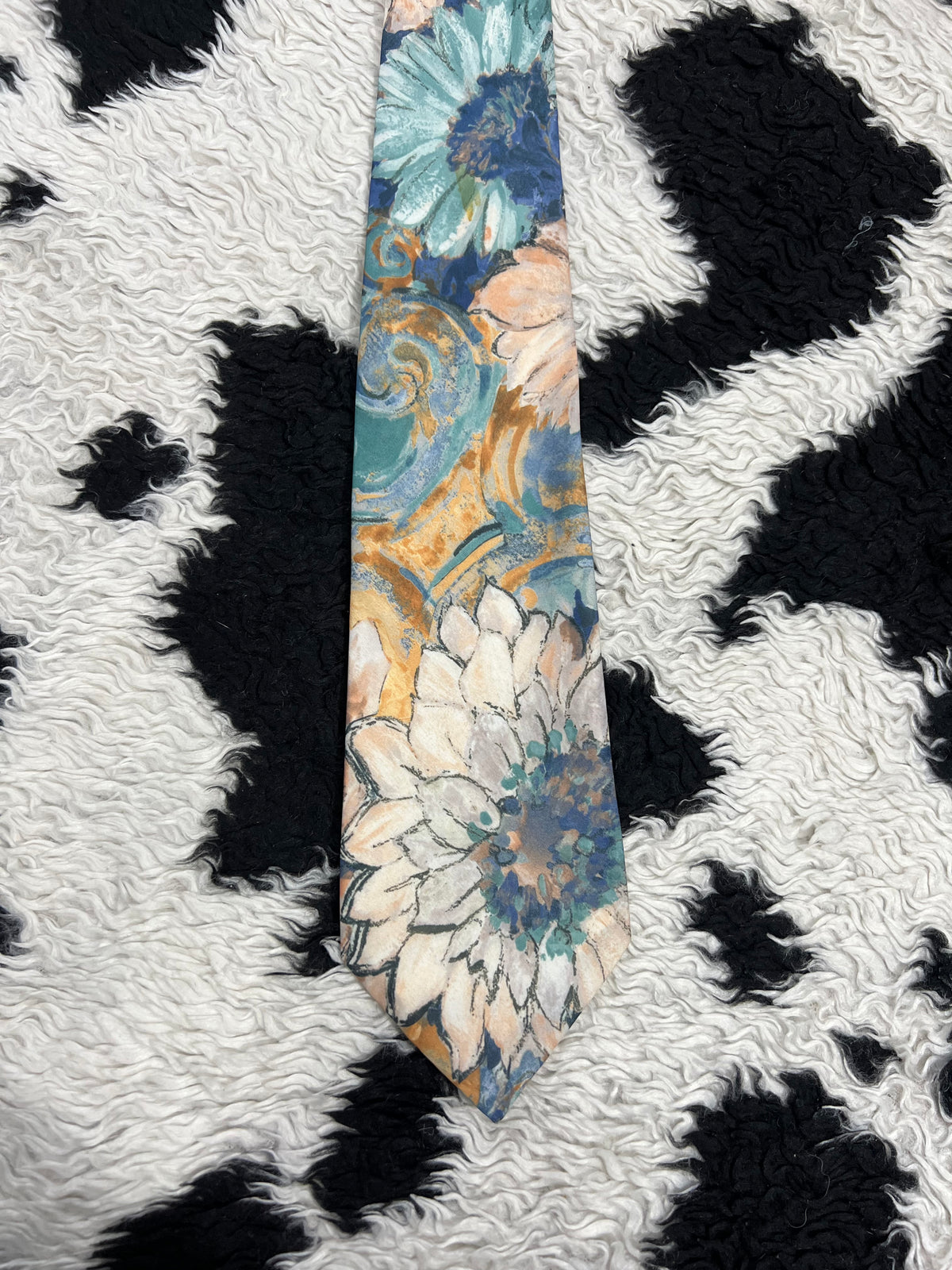 C&A Blue Floral Tie